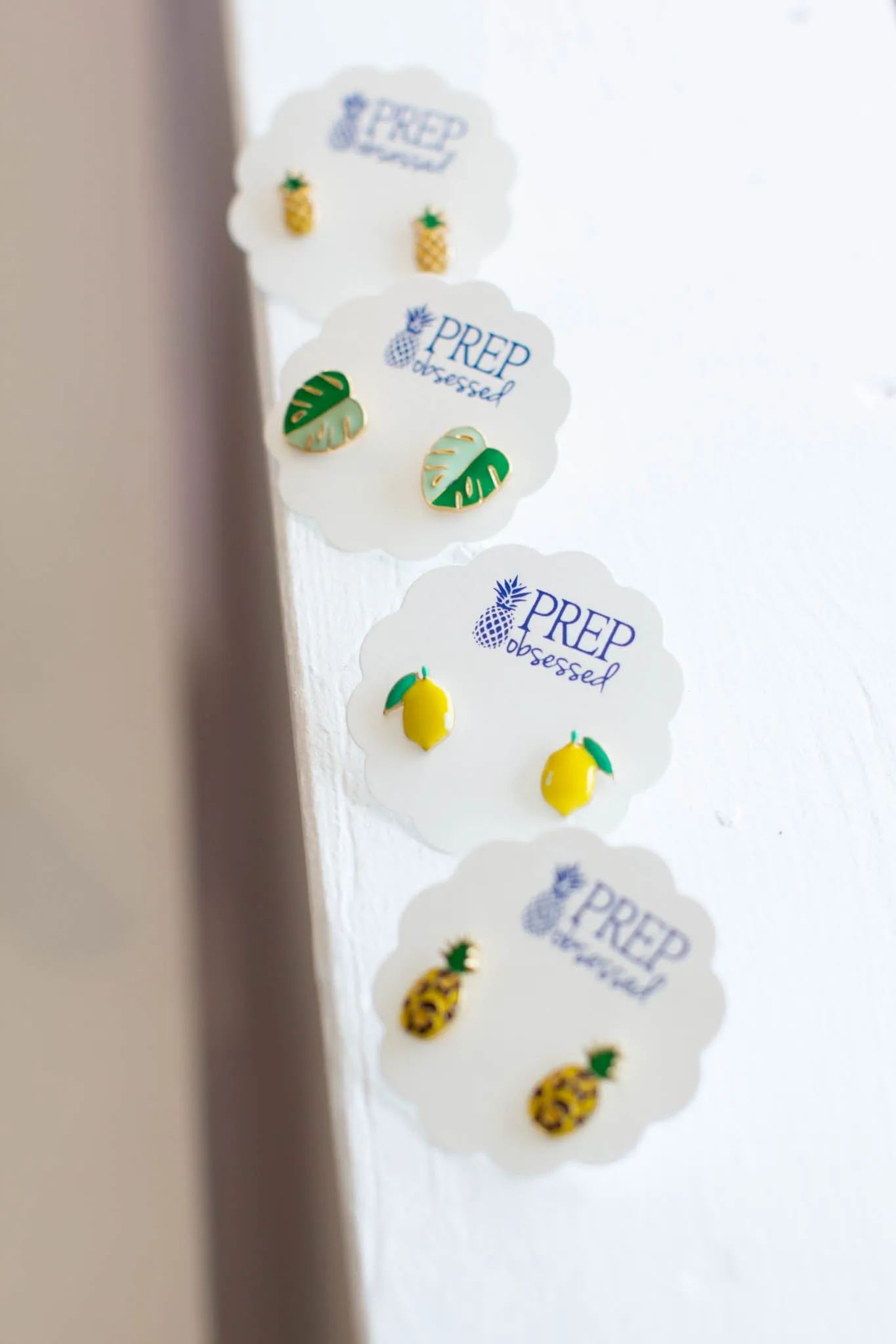 Lemon Enamel Studs