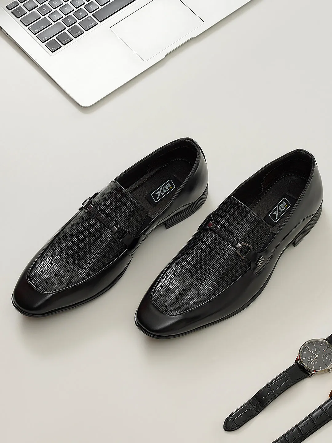 Men's Black Regular Toe Slip On Formal (IX2032)