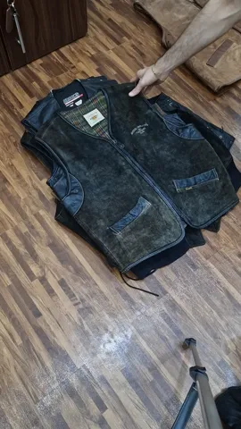 Mens brand leather vest