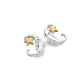 Moon and star studs