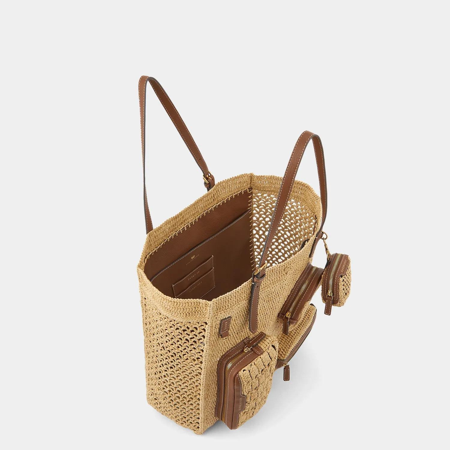 N/S Raffia Holiday Tote