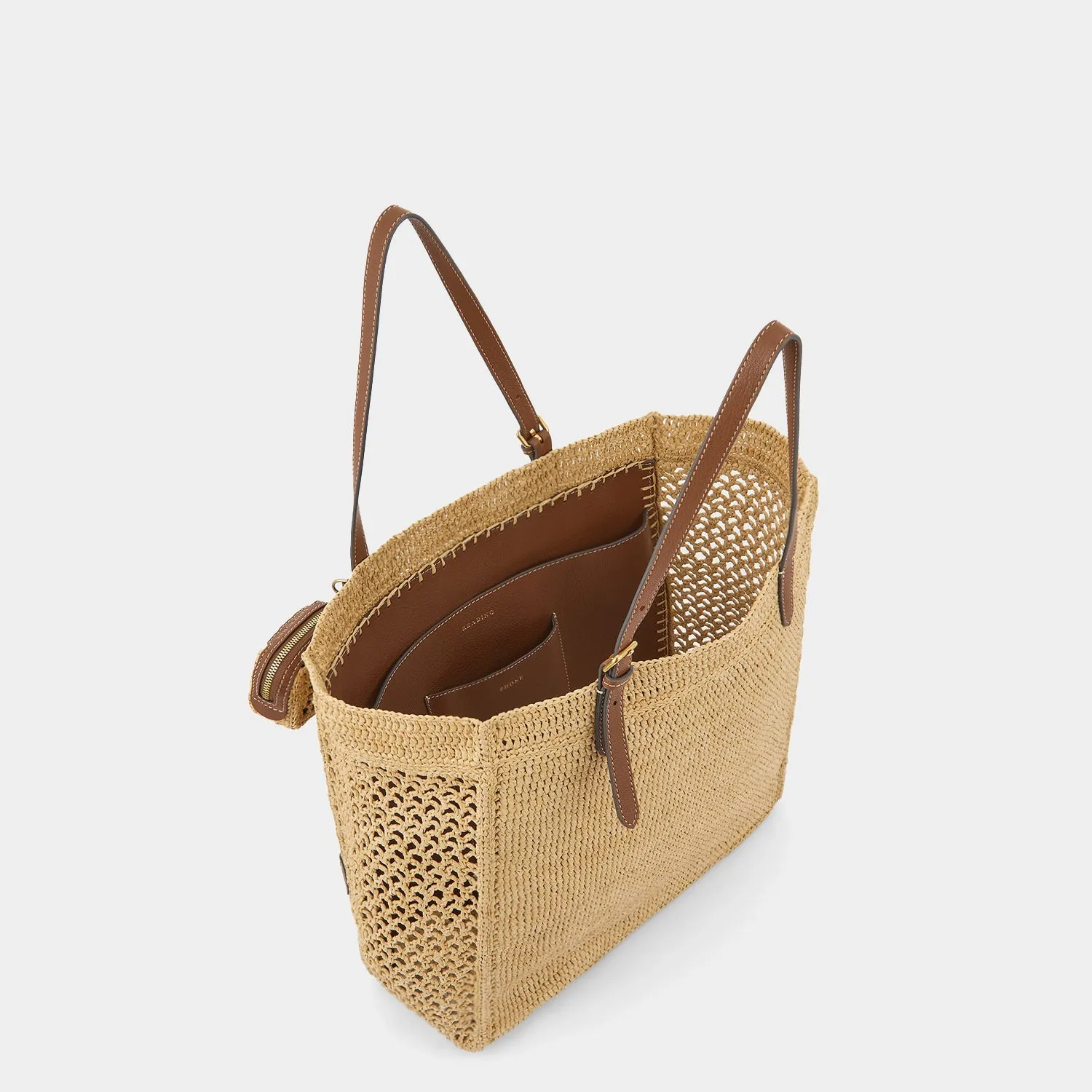 N/S Raffia Holiday Tote