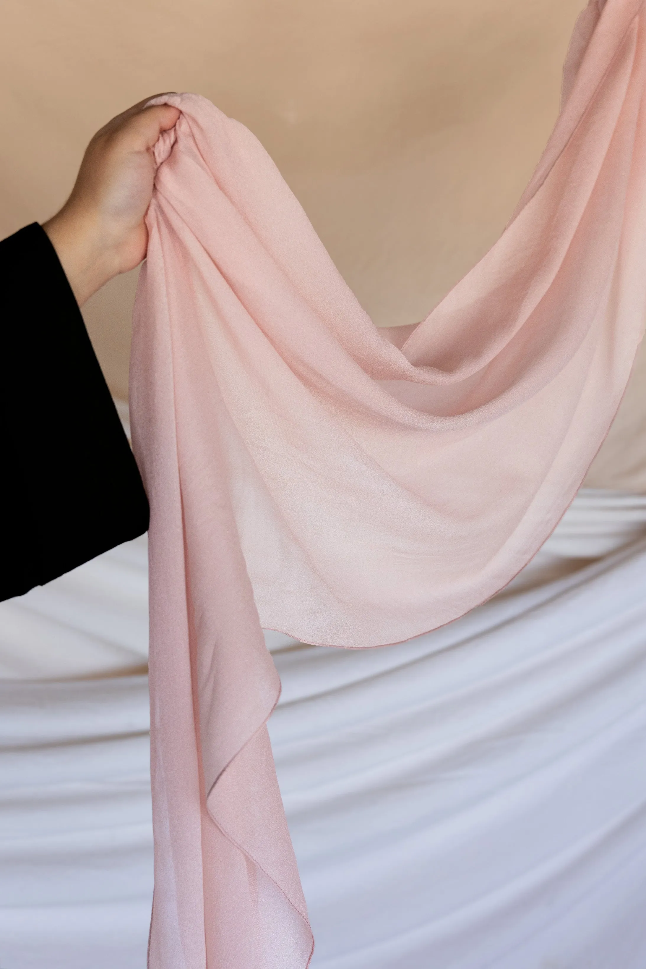 pink petal  silk chiffon