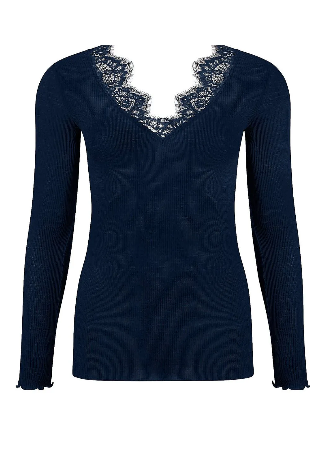 Plaisir Caresse Long Sleeve Shirt Manche in Pierre Blue