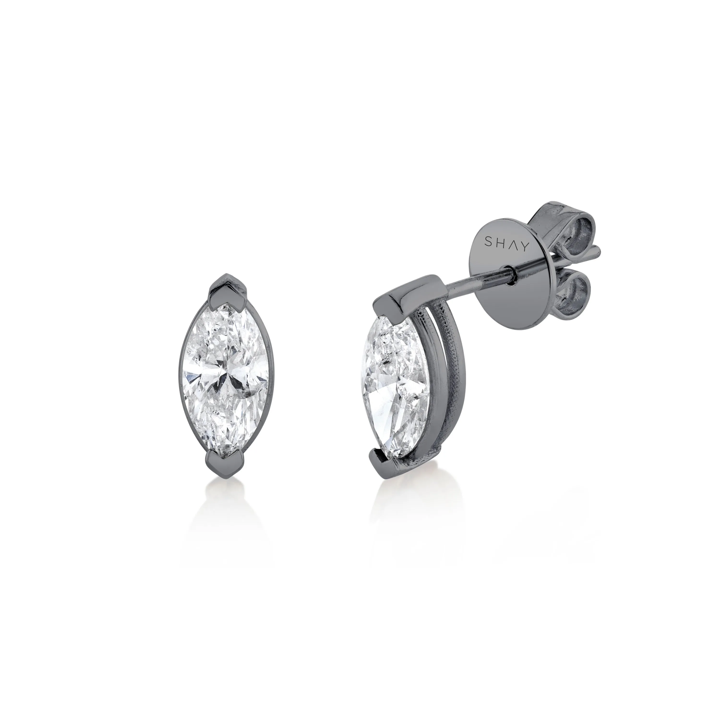 POINTER DIAMOND MARQUISE STUDS, 1.3cts