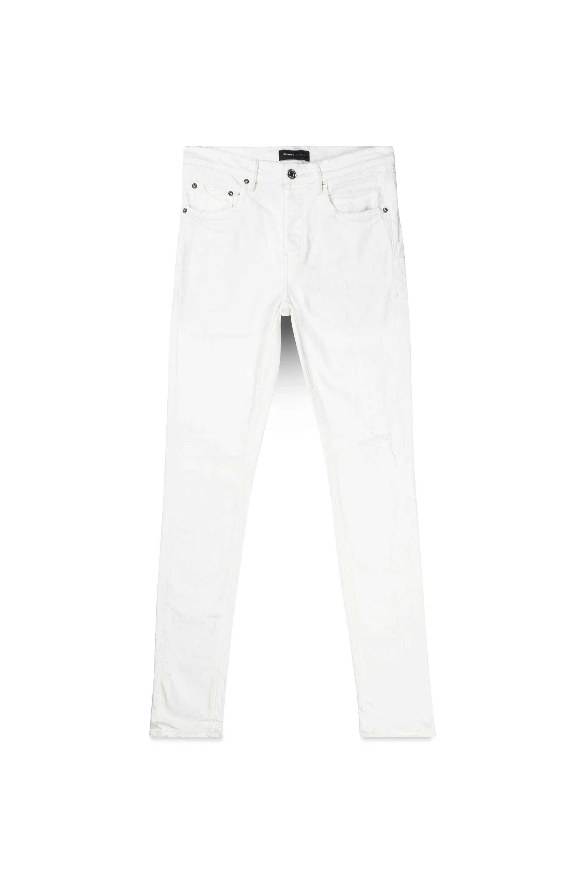 Purple Brand Jacquard Monogram Jeans (WHITE)