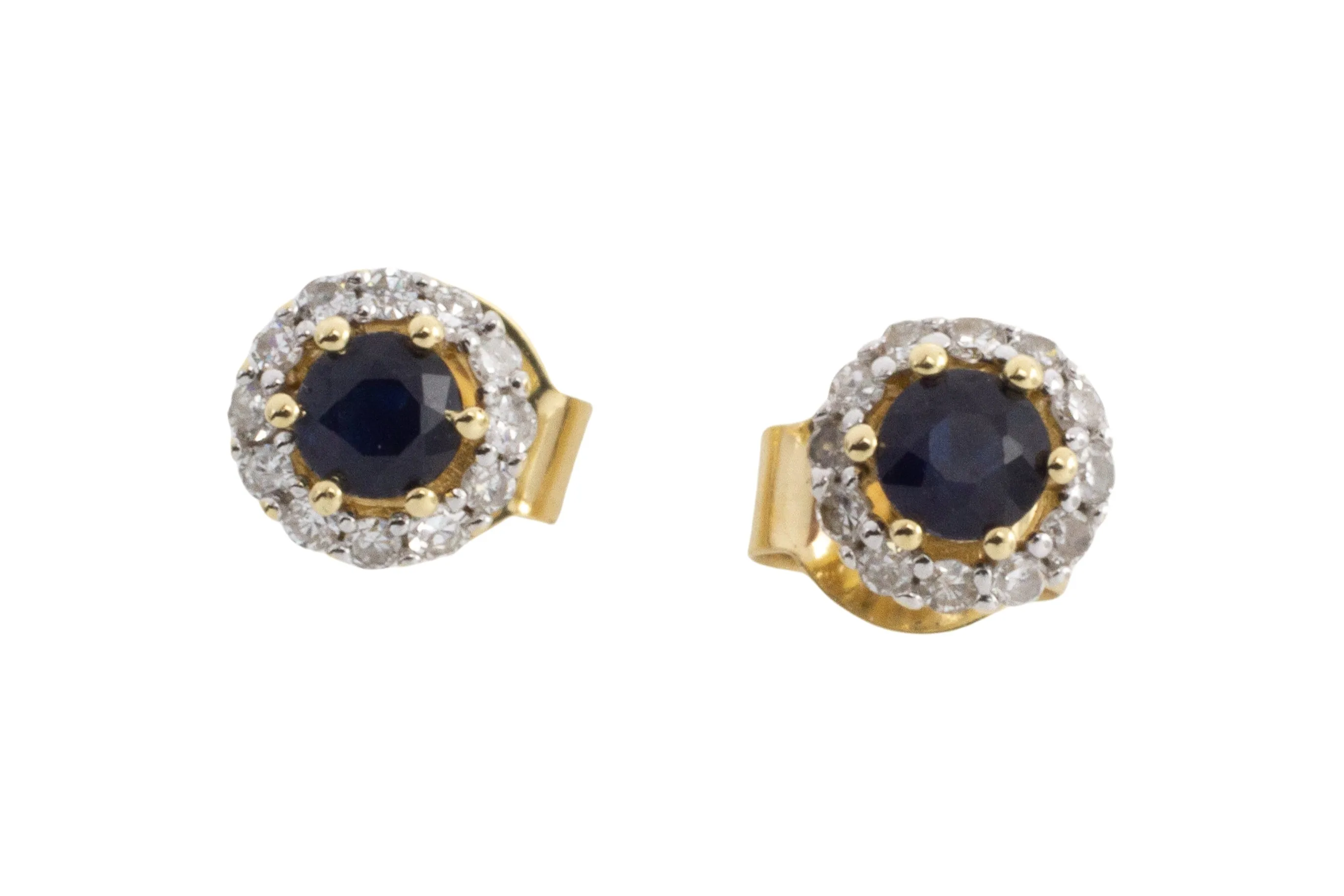 Sapphire and diamond studs