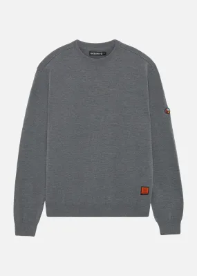 SI MILANO KNIT CREW GREY