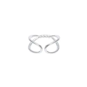 Silver Adjustable Tie Ring