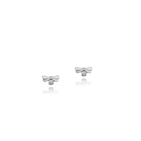 Silver Honeybee Stud Earrings