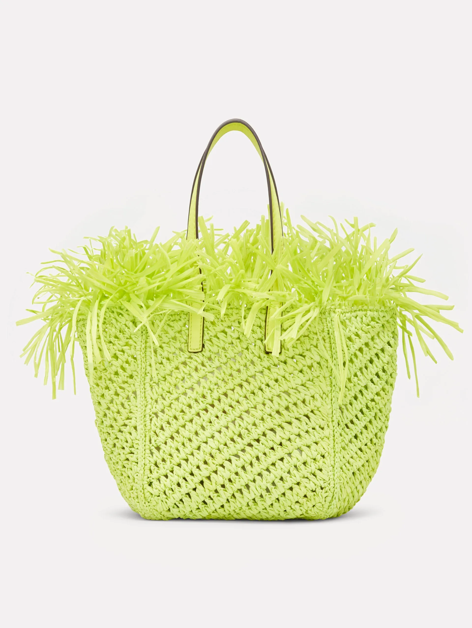 Small Raffia Crochet Square Tote