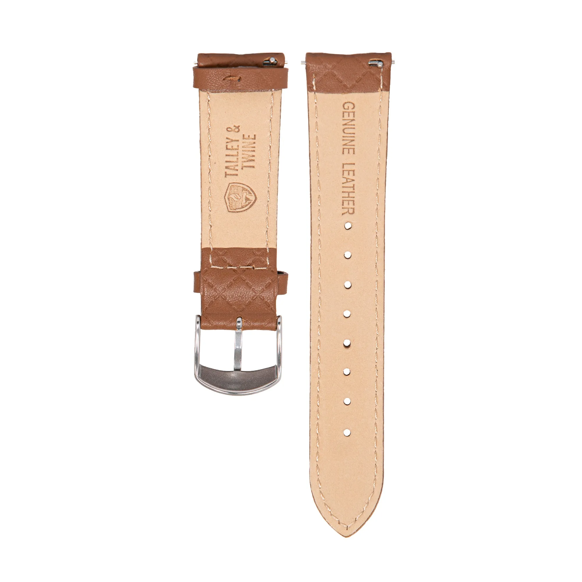 Tan/Silver Leather Band