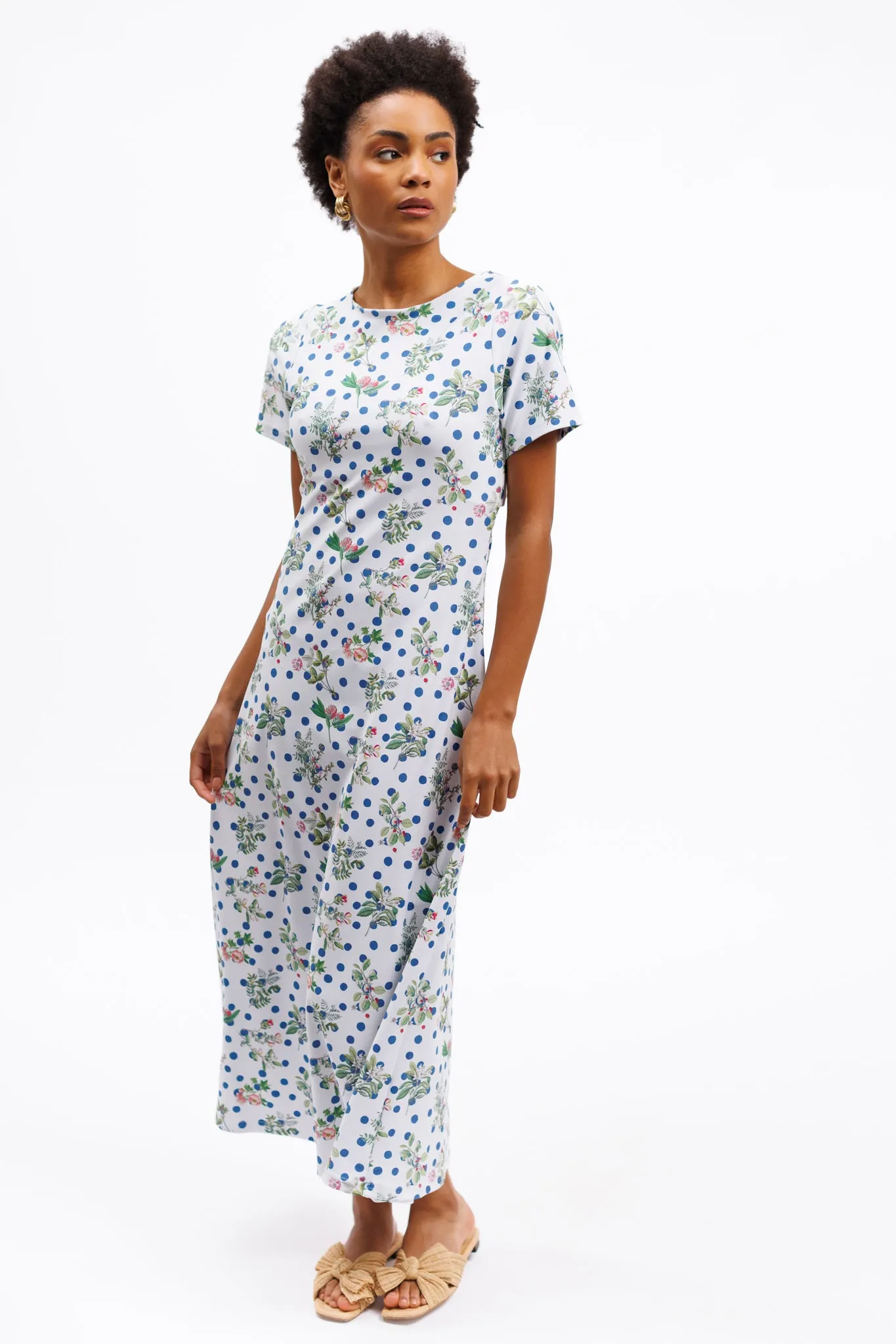 The Celine Dress - Botanist Dot