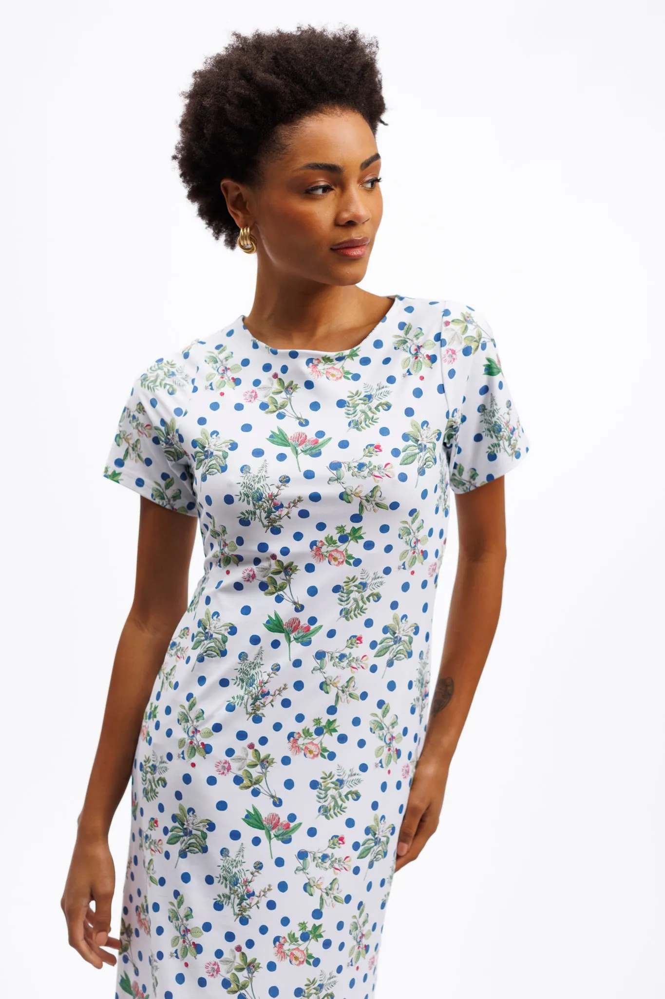 The Celine Dress - Botanist Dot