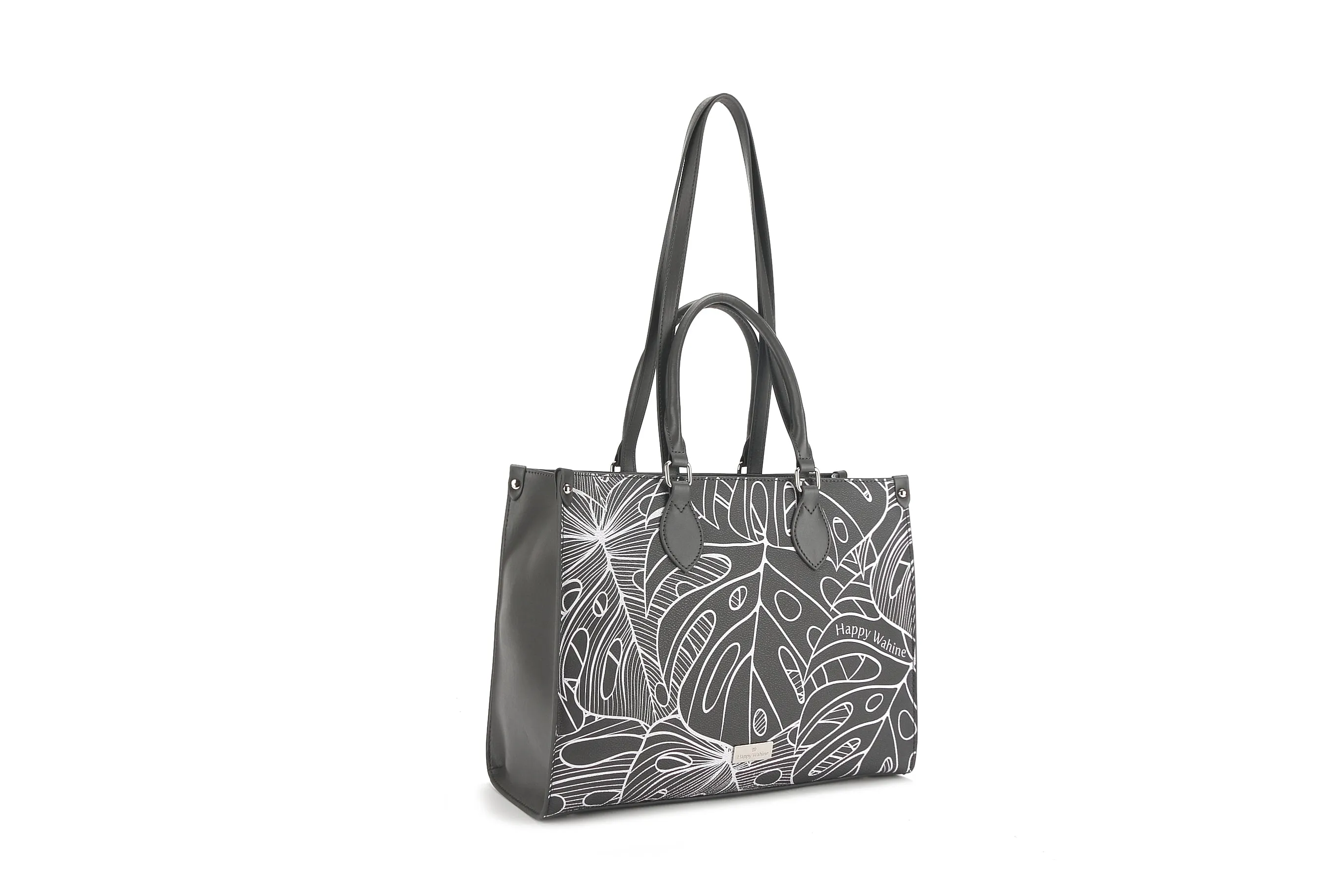 Tote Kauwela Monstera Lines Grey