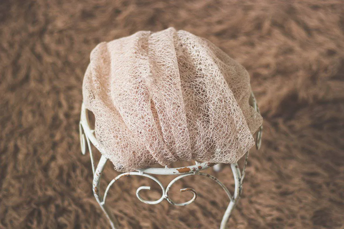 Whisper Knit Newborn Baby Wrap in Beige