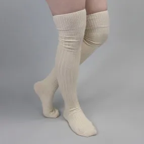 Wool Derby Ribbed Stockings