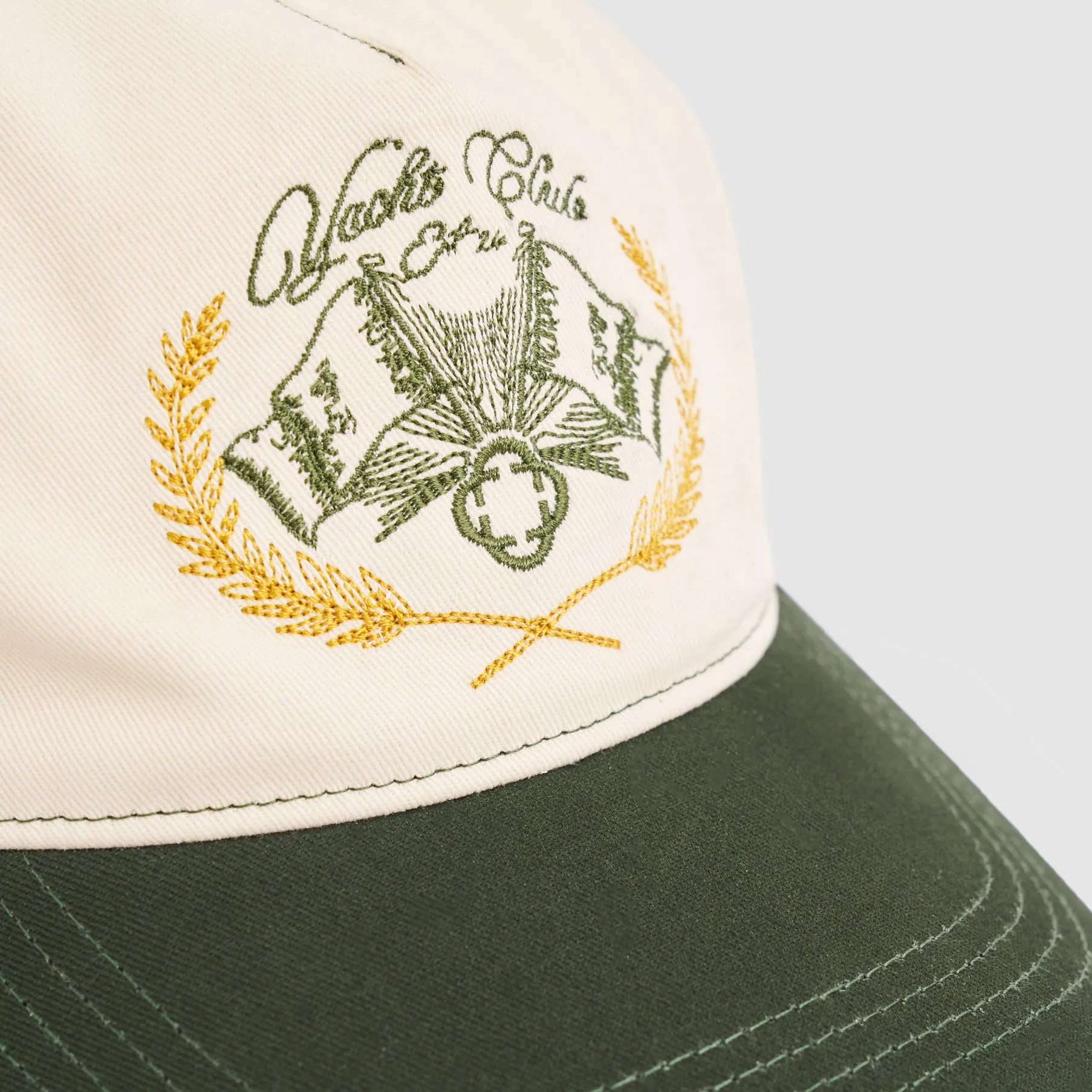 Yacht Club Hat (Cream/Green)